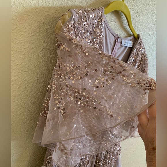 Mac Duggal SEQUINED BUTTERFLY SLEEVE HIGH LOW GOWN 93681 NWT (4)🌴 - Picture 12 of 13